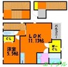 Asunto 1LDKの間取り