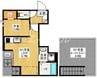 GRANDTIC 西崎 1LDKの間取り