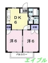 ニューシティ小野Ｂ 2DKの間取り