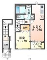 仮）スターテラス中畝 1LDKの間取り