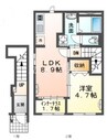 仮）スターテラス中畝 1LDKの間取り