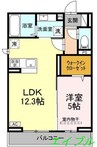 アルカンシェルＳａｙａ Ⅱ 1LDKの間取り