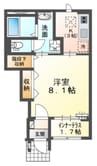 仮）スターテラス中畝 1Kの間取り