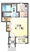 仮）スターテラス中畝 1Kの間取り