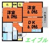 リベルテ　Ｂ棟 2DKの間取り