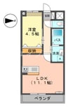 グラン・エスカラード 1LDKの間取り