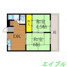 清水コーポ　Ｂ棟 2DKの間取り