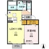 グランフェリス　B棟 1LDKの間取り