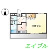 ブリーズ・ガーデン 1Kの間取り