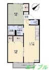 パピヨン虫明 2LDKの間取り