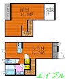 リピネＢ棟 1LDKの間取り