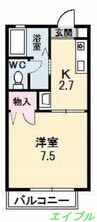 ディア　エスタ　Ｂ棟 1Kの間取り