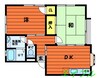 シャトル三瑞Ⅰ 2DKの間取り
