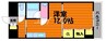 ルミエール松島 1Kの間取り