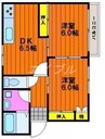 第２コゼニコーポ 2DKの間取り