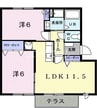 パストラルⅠ 2LDKの間取り
