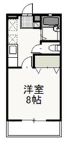 ロンサール奥田 1Kの間取り