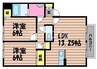 サンビレッジチェリオD 2LDKの間取り