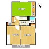 サンクレメンテ　D棟 2DKの間取り