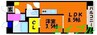 カーサ・フォレスタ 1LDKの間取り