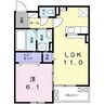 サニーメゾンまきび 1LDKの間取り