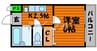 ウエストヒルズ西市　南棟 1Kの間取り