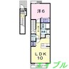 クラベールＡ 1LDKの間取り