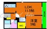 GFS中央 1LDKの間取り