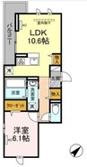 RESIDENCE阿知 1LDKの間取り