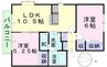 エクセレンス早島B 2LDKの間取り