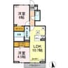 アスクレオ 2LDKの間取り