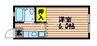 ひだまりのCappuccino 1Kの間取り
