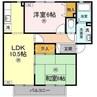 ビッグウエスト　Ａ棟 2LDKの間取り