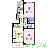 プリムローズ　うえまつ 2DKの間取り