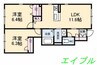 ヴィラ・ノーブル庭瀬 2LDKの間取り