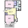 クレストール内尾Ｂ 2DKの間取り