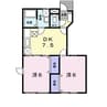 パルコ正ノ上 2DKの間取り