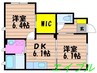 プラージュ 2DKの間取り