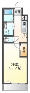ラディッシュ 1Kの間取り
