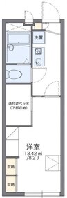 レオパレスよねぐらⅡ 1Kの間取り