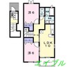 ロエル 2LDKの間取り