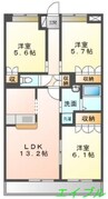 メルヴェイユ 3LDKの間取り