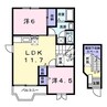 ヴィラフロ－ラＤ 2LDKの間取り