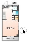 めぞんリベルテⅠ 1Rの間取り