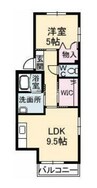 シャーメゾンリラ３ 1LDKの間取り