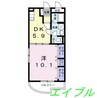 レジデンス辻が花Ⅱ 1DKの間取り