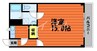 ブールバール 1Kの間取り