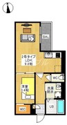 REGALEST 十日市西町 1LDKの間取り
