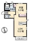 グランメリー安江 1LDKの間取り