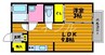 パーチュ　オーラ　A棟 1LDKの間取り